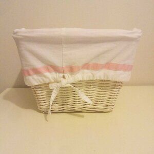 2 Pottery Barn wicker baskets w/liner